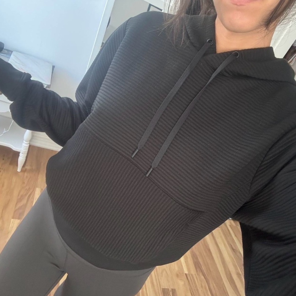 DSG Women's Ribbed Black Hoodie
